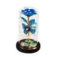 thumbnail image 2 of Rose Flowers Glass Rose LED Light Gift for Valentine‘s Day Blue, 2 of 5