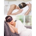 thumbnail image 2 of (Pack of 12) Eye Mask Sleep Masks Sleeping Mask Blindfold Eye Cover Team Building Games Party with Nose Pad and Adjustable Strap for Women Men Kids 4 Layers Black All Age Use, 2 of 8