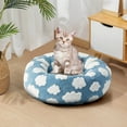 thumbnail image 4 of Xecvkr Round Pet Bed Medium Dog Winter Warm Plush Raised Donut Calming Washable Non Slip Soft Sleep Mat 19.7x19.7in 1pc, 4 of 5