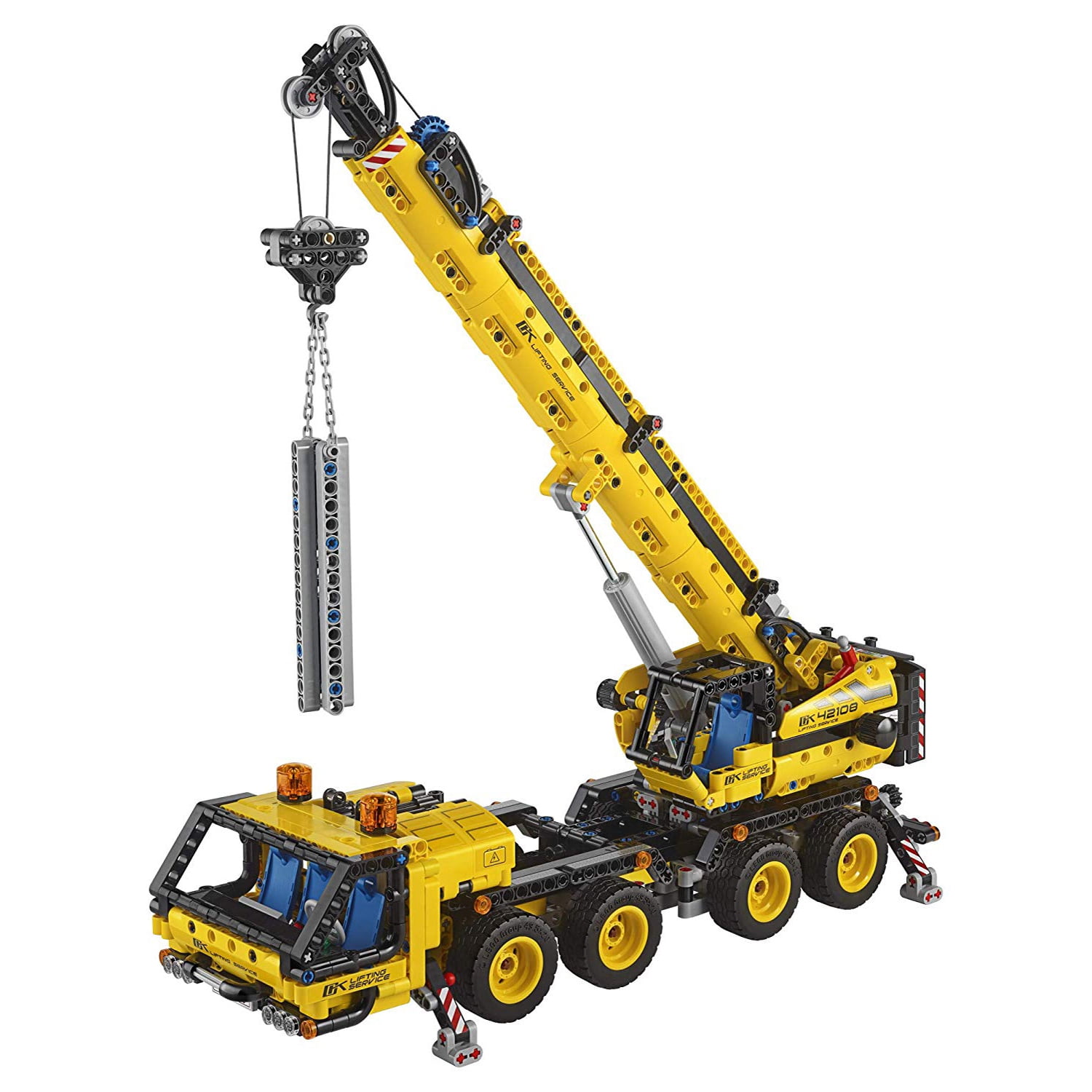 LEGO Technic 42108 Mobile Construction Crane Vehicle 1292 Piece Building Set Walmart