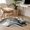 Black and Gray, variant on Area Rug for Living Room, Black Gray Marble Non-Slip Indoor Large Carpet for Bedroom/Dining Room, Vintage Golden Abstract Patterned Washable Low-Profile Rectangle Floor Runner Rugs - 6 x 9 Ft