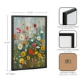 thumbnail image 6 of Kate and Laurel Boho Wildflower Garden Framed Wall Art by The Creative Bunch Studio, 12x16 Black, Soft Flower Meadow Art for Wall, 6 of 7