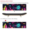 thumbnail image 2 of Alien Skateboard Stickers Pack of Two, Emery Surface PVC Back, 8.8x32.6in/22.4x83cm-Length Design Decals Kit for Skateboard Decoration, 2 of 5