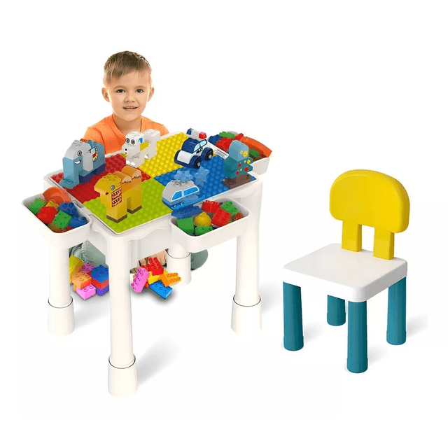 Mesa Didáctica KIDDOS con Juego de Bloques y Silla