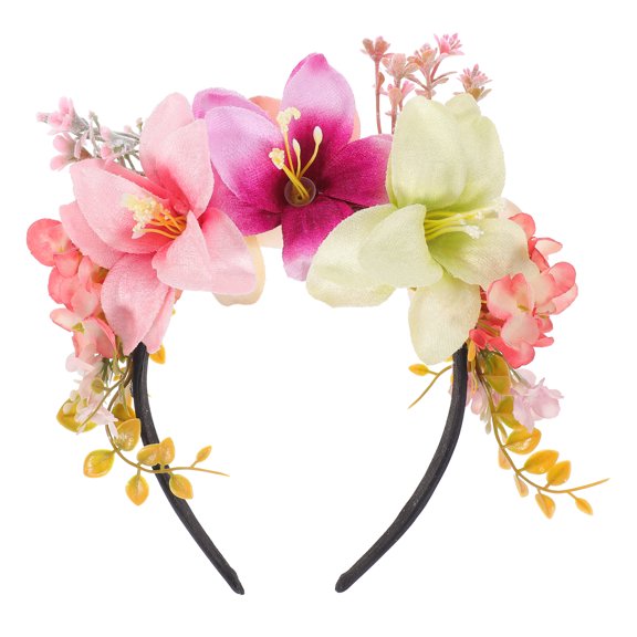 Phlegsive Flower Headband Fabric Headband Fashionable Lily Flower Hair Band Party Hair Accessory for Wedding Birthday