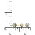 thumbnail image 3 of Brilliance Fine Jewelry Girls Pastel Crystals 4.8MM Ball Earrings in 10K Yellow Gold, 3 of 4