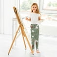 thumbnail image 6 of Girl's Legging Full-Length Colorful Print Tights For Dance Gym Everyday Wear White Flowers Scattered, 6 of 8