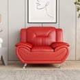 thumbnail image 3 of Uspridefurniture Sanuel 47.3" Wide Faux Leather Club Chair, Red, 3 of 5