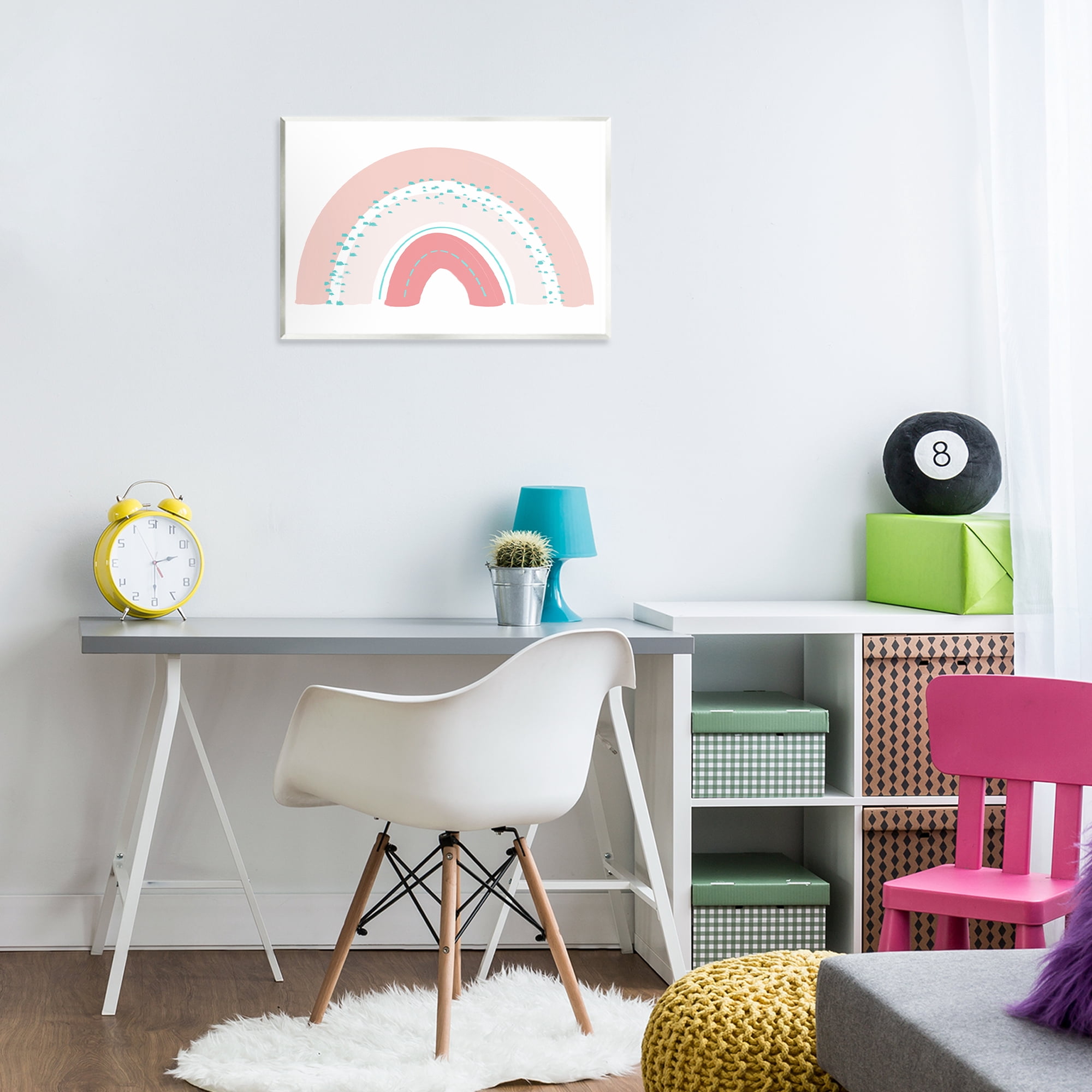 Stupell Industries Pink Rainbow with Speckles Wall Plaque Art, design by Emily Navas