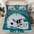 thumbnail image 2 of jejeloiu Rugby Game Lover Twin Sheet Sets,Gray Sport Helmet Bedding For Football Gamer 3pcs, 2 of 7