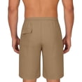 thumbnail image 6 of JUUYY Men's Casual Shorts Pull On Drawstring Elastic Waist Athletic Shorts Outdoor Lightweight Summer Loose Beach Shorts with Pockets Khaki XXL, 6 of 7