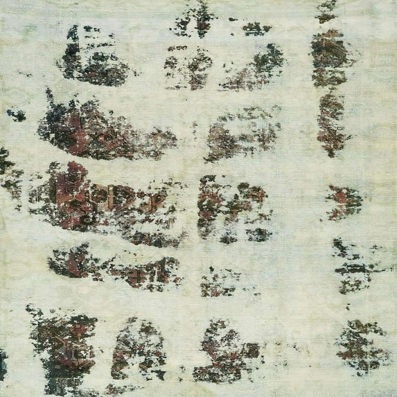 Ahgly Company Indoor Square Abstract Tan Brown Gold Abstract Area Rugs, 8' Square