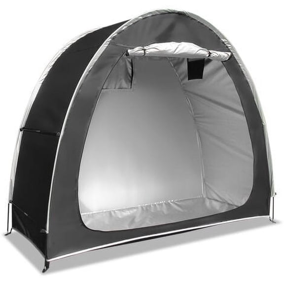 TuseyRxln Outdoor Waterproof Bicycle Storage Shed, Heavy Duty Bike Tent, Space Saving, Garden Tool Storage Cover, Backpack, Shelter Black