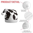 thumbnail image 4 of Daiia Cow Skin 2 Print Christmas Knitted Beanie Hat, Large Knit Hat Xmas Small Gifts For Men Women Adult, 4 of 6