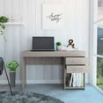 thumbnail image 4 of Deon Light Gray Two Drawer Computer Desk, 4 of 5