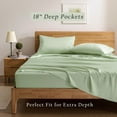 thumbnail image 5 of TOSMO Luxury Sheet Set 4 Piece King Size - 100% Viscose Derived from Bamboo - 18” Extra Deep Pockets, Oeko-Tex Certified, Silky Soft, Cooling and Breathable, 5 of 7