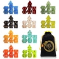 thumbnail image 1 of Juego de dados poliédricos CiaraQ DND 10x7 (70 piezas) con bolsa, 1 of 9