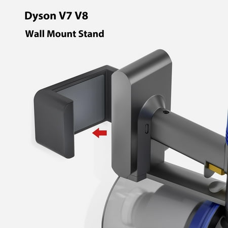 Liboer Dyson V7 V8 Wall Mount Stand, No Drilling Installation, 3M Strong Adhesive Tape, Vacuum Cleaner Storage Holder, Plastic, Gray