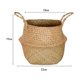 thumbnail image 4 of 22 x 18 x 19 cm, cesta de vientre de pasto marino natural, cesta para la colada, cesta de almacenamiento grande para plantas de interior, 4 of 5
