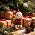 thumbnail image 6 of Dalxymotic Christmas Dog Hanging Ornament, Cute Puppy Xmas Hanging Pendant, Festive Themed Hang Tag Decor, Seasonal Decorative Dangler for Home, Indoor, Party, Tree, Mantel, 6 of 6