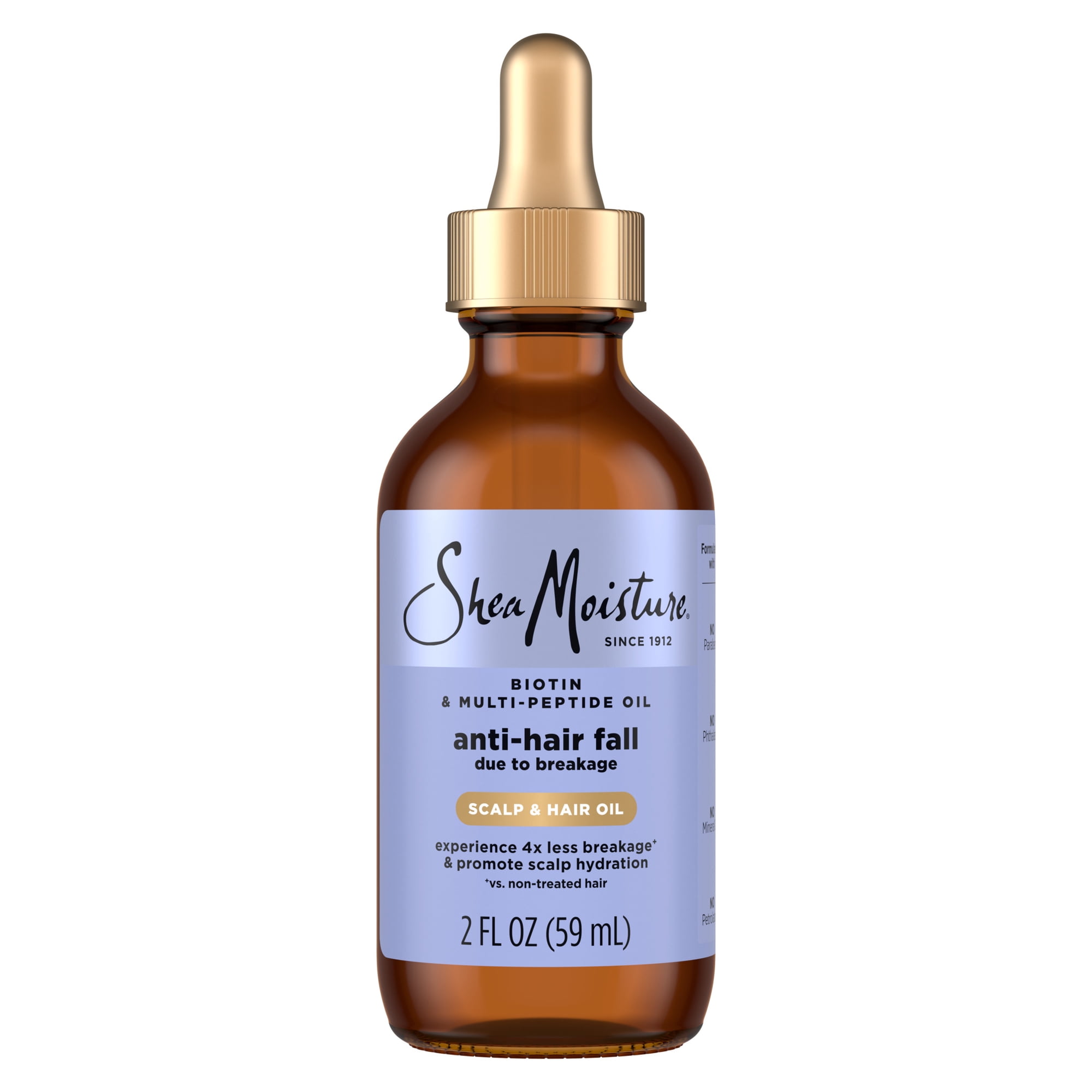 SheaMoisture Scalp & Hair Oil Anti-Hair Fall, with Biotin & Multi-Peptide ScalpBoost Technology, 2 fl oz