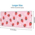 thumbnail image 3 of Pink Strawberry Large Extended Gaming Mousepad XL Mice Keyboard Long Desk Mat NonSlip Rubber Base Perfect for Office Laptop Computer Elevate Your Workspace (31.5"x12"), 3 of 6
