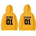 thumbnail image 1 of Sudadera a juego para parejas, moda, rey 01, reina 01, ropa de calle para amantes, sudadera con capucha con personalidad, regalo para el día de San Valentín, 1 of 5
