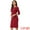 Burgundy, variant on DARING DIVA Sweetheart Neck Slim Fit Work Midi Dress XS Green