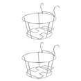 thumbnail image 1 of 2 cestas colgantes para flores, estante, barandilla, macetas, soporte para colgar flores con ganchos para exteriores, balcones, jardines, vallas y patios., 1 of 6