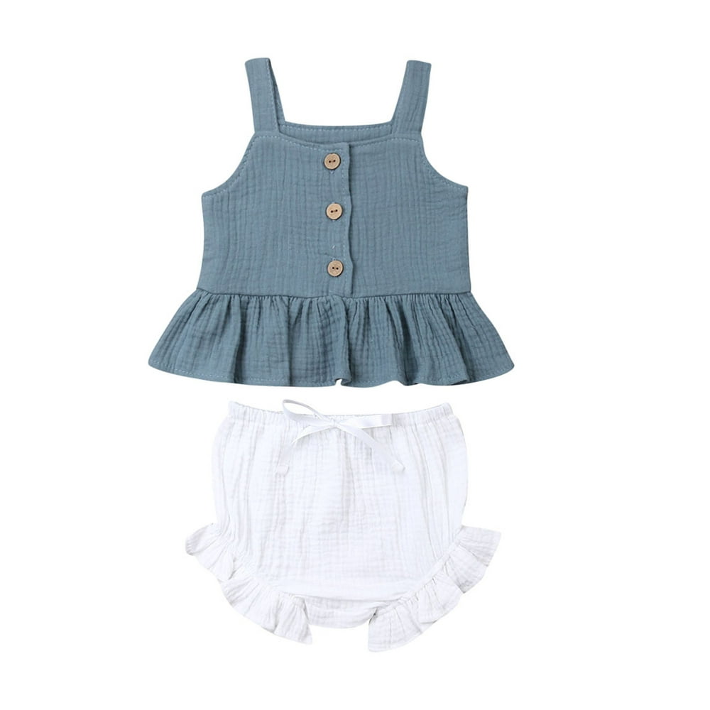 Fiomva - Fiomva Summer Toddler Kids Baby Girls Cropped Tank Top Shorts ...