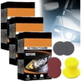 thumbnail image 1 of Restowipes Headlight Restoration Kit - Restowipes Headlight Cleaner, Polish Headlights Lens Restore Cleaner, Automotive Headlamp Restoration Fluid Oxidized Kit, for All Vehicle Types (3Set), 1 of 7