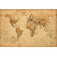 thumbnail image 1 of World Map (Antique) Art 24x36 Poster, 1 of 4