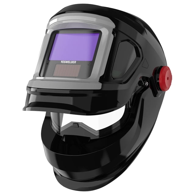 Casco de soldadura YESWELDER de gran tamaño con vista lateral