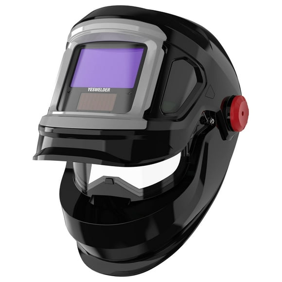 Casco de soldadura YESWELDER de gran tamaño con vista lateral