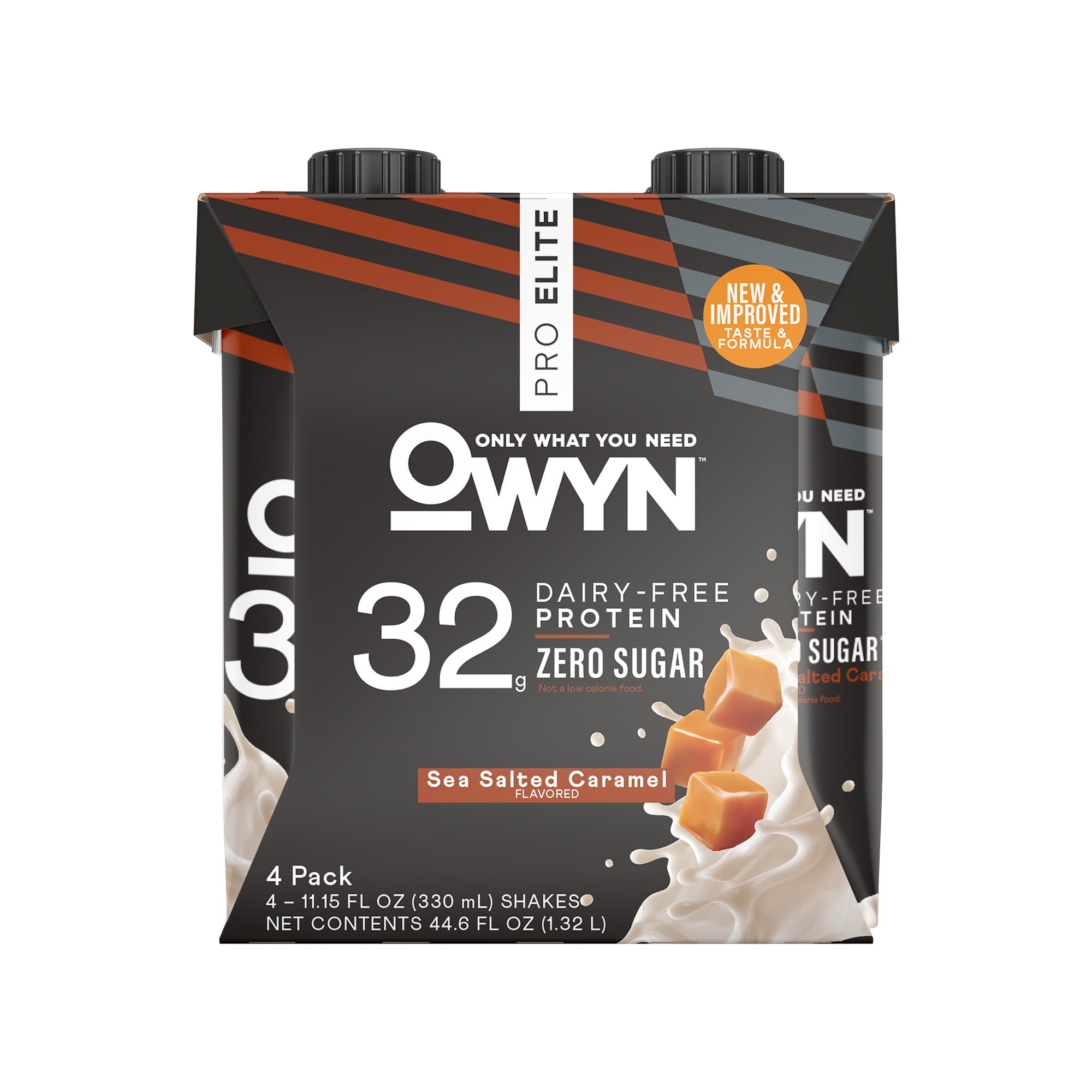OWYN Pro Elite 32g High Protein Shakes, Sea Salt Caramel, 11.15 fl oz, 4 Count
