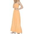 thumbnail image 2 of HAPPY BAY Women's Casual Tube Top Maxi Frill Dress Summer Beach Strapless Dresses for Women One Size Fire, Solid, 2 of 3