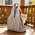 thumbnail image 4 of Large Capacity Sling Shoulder Pet Carrier Bag for Dogs and Cats, Breathable Polyester, Removable Washable Pad, Multiple Pockets, Adjustable Strap, 60×39×20 cm, Black/White/Gray/Red, 4 of 6