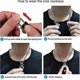 thumbnail image 3 of Wabjtam Padlock Necklace Stainless Steel Lock Chain For Men Women Silver, 3 of 5