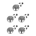 thumbnail image 2 of Wweixi Easy To Install Tree Of Life Wall Decor Exquisite Round Metal Sculpture Tree Of Life Wall Decoration Strong And Durable black 30cm 5Set, 2 of 6