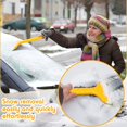 thumbnail image 4 of Long Handle Ice Scraper Yellow Car Windshield Squeegee 12.6 Inch Long Ice Scraper Frost Defroster Snow Shovel Snow Brush for Van Truck Windows, 4 of 5