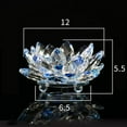 thumbnail image 1 of Crystal Glass Lotus Flower Candle Holder Candlestick Home Decor Craft Tea Light, 1 of 4
