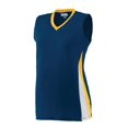 thumbnail image 2 of Augusta S Girls Tornado Jersey Navy/Gold/White 1356, 2 of 3