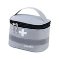 thumbnail image 4 of Botiquín de primeros auxilios vacío, bolsa de almacenamiento de emergencia con asa, bolsa médica, estuche para S Gris, 4 of 9