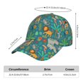 thumbnail image 2 of Pofeuu Jungle Animals Print Adult Adjustable Embroidered Graphic Baseball Hat for Men and Women, 2 of 6