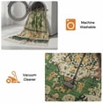 thumbnail image 5 of Green Boho Washable Area Rug 3'x5', Farmhouse Tribal Vintage Tribal Texture Woven Cotton Tassels Kitchen Rugs, Non Slip Indoor Door Mat Throw Carpet for Entryway Living Room Nursery Laundry Room, 5 of 9