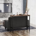 thumbnail image 3 of Andeworld Modern Rectangle Bar Table Kitchen Dining Table 41" Bar Height Pub Table Industrial Table for Living Room Dining Room Entryway Console Table with Wood Top Matel Frame Black, 3 of 8