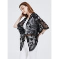 thumbnail image 3 of Kimono Cardigan Ample en Dentelle Florale pour Femmes, 3 of 5