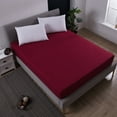 thumbnail image 1 of Protector de colchón impermeable 180x200 cm, Sábana ajustable para incontinencia, Sábana protectora de colchón transpirable, Sábana ajustable antihumedad, Rojo, 1 of 5