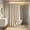 Beige, variant on Orangide Fabric Shower Curtain, Large Area Easy Clean Faux Linen Wave Edge Waterproof Foldable Hanging Bathroom Curtain 71x78 in