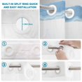 thumbnail image 4 of No Hook Shower Curtain, Coastal Blue Striped Shower Curtains for Bathroom with See Through Top Window, Ocean Sea Summer Starfish Coral Shells Waterproof & Washable Bath Curtain 60"x72", 4 of 9